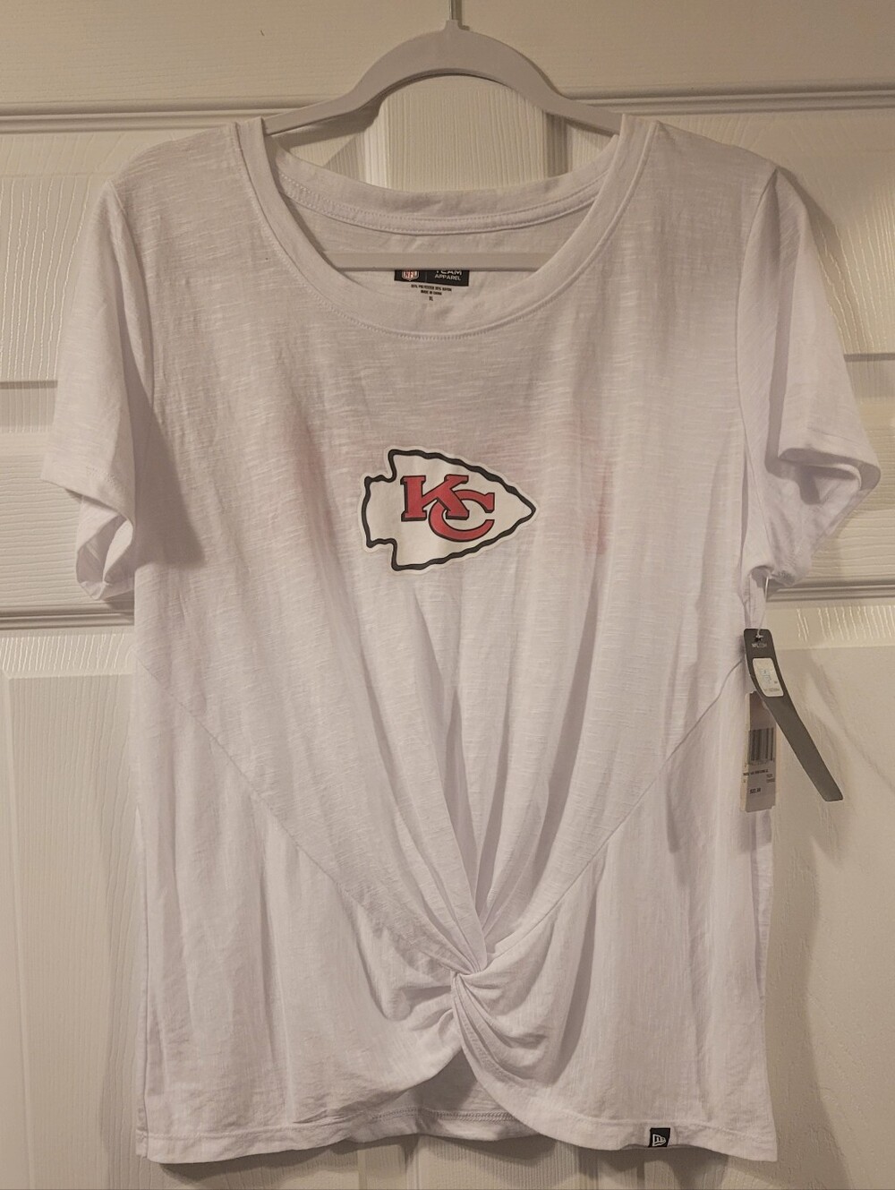 Team Apparel White Kansas City Chiefs Knot-Front Women's Tee